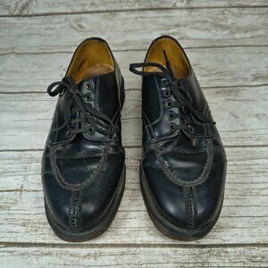 Vintage Dr Martens Split Toe Black Leather Oxford Shoes Men Size 8